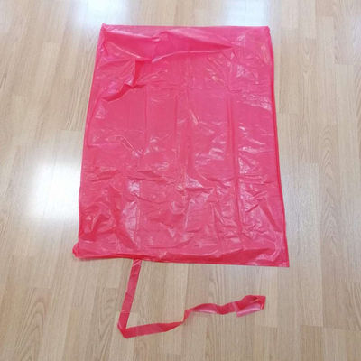 Túi giặt hòa tan trong nước nóng 660mm x 840mm, Túi giặt y tế bằng nhựa PVA có dây buộc màu đỏ