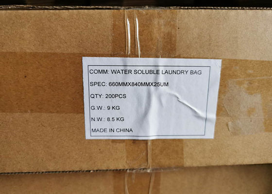Polyvinyl Alcohol Hospital Túi giặt hòa tan trong nước với dải màu đỏ Kích thước tùy chỉnh được chấp nhận